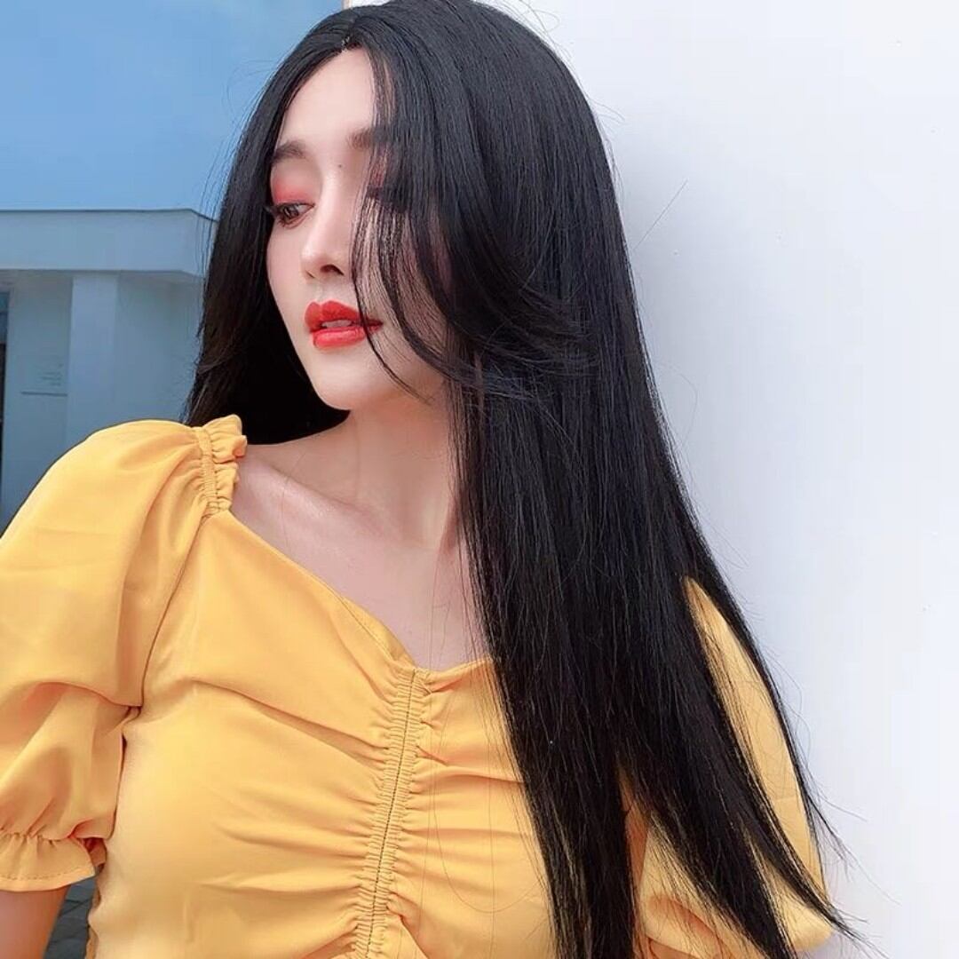 tóc nguyên đầu 2 mái pas lơi thẳng