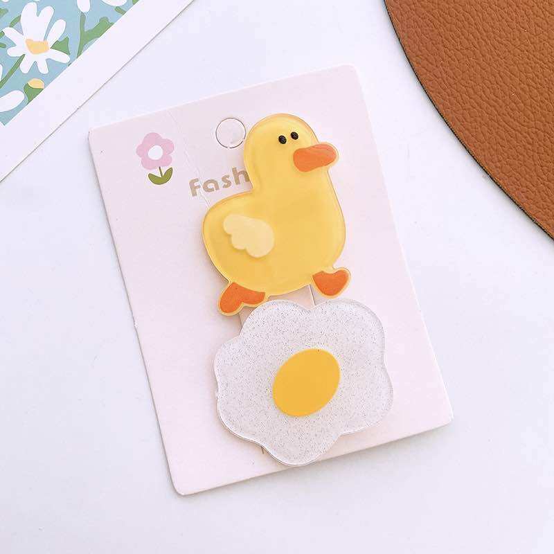 Set kẹp tóc con gà ngộ nghĩnh cho bé