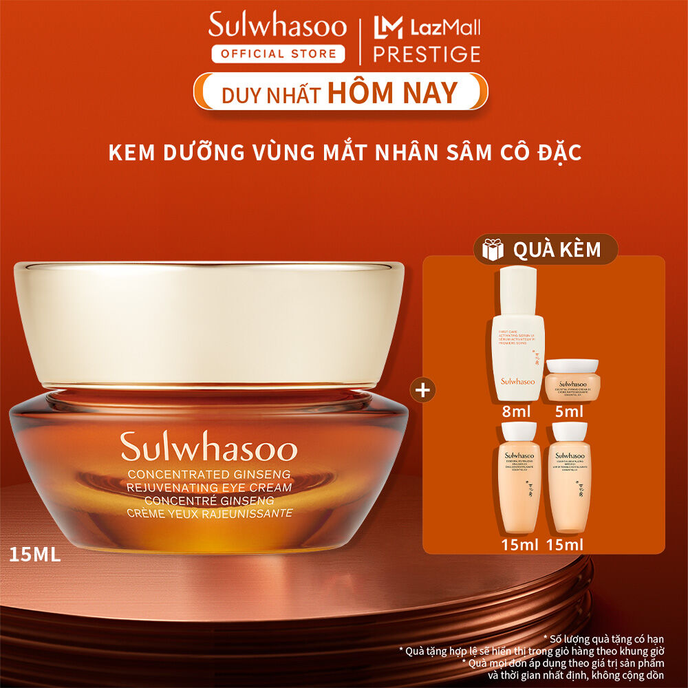 Kem Mắt Từ Nhân Sâm Dưỡng Da Ngăn Ngừa Lão Hóa Sulwhasoo Concentrated Ginseng Rejuvenating Eye Cream 15ml