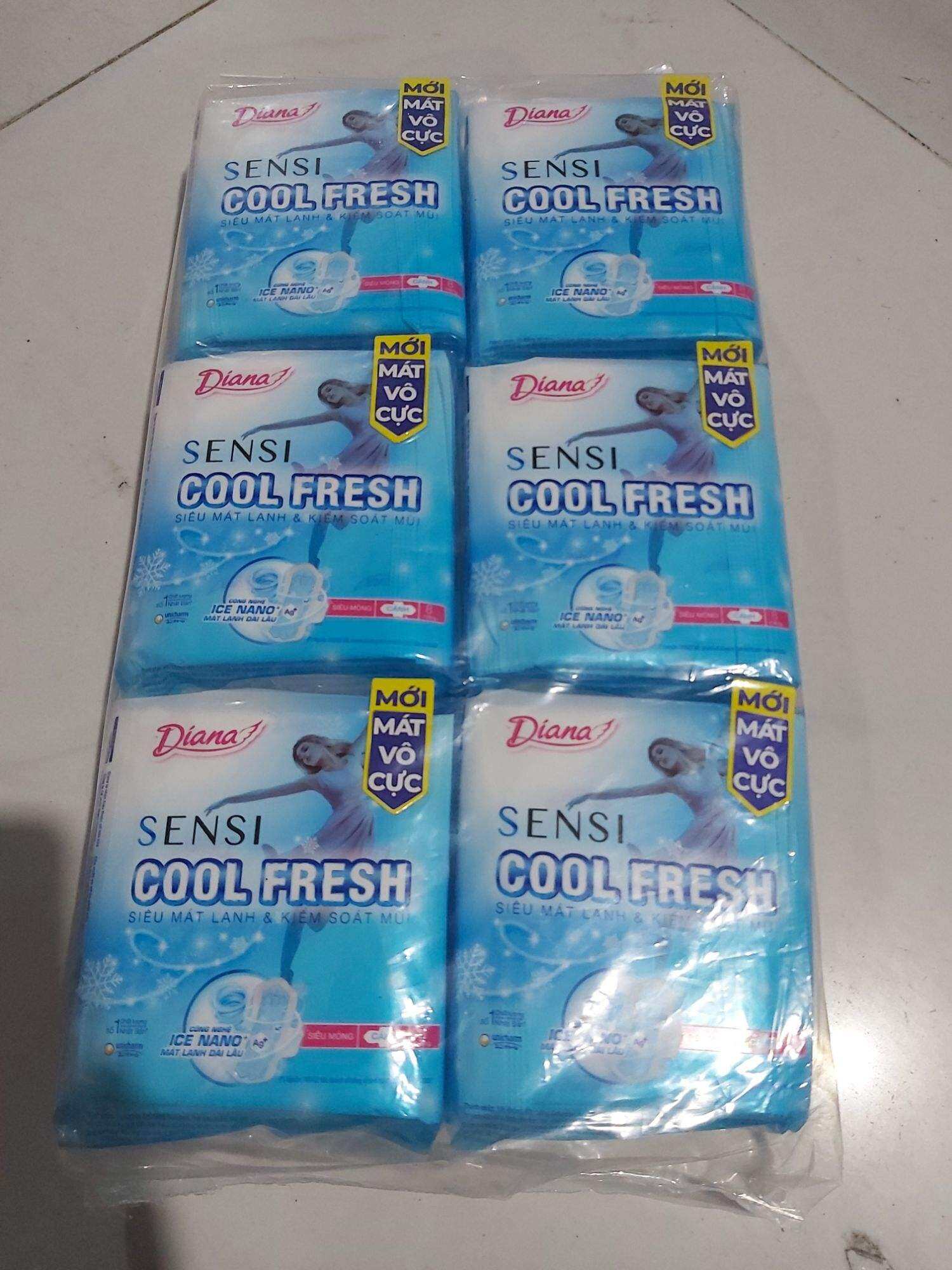 (Combo 6 bịch)BVS Diana Cool Fresh Siêu Mỏng Cánh - Băng Vệ Sinh Diana SenSi Cool Fresh Siêu Mỏng Cán