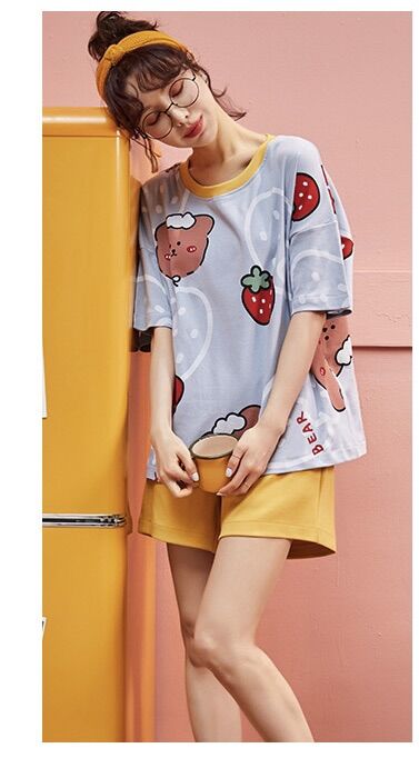 Đồ bộ nữ mùa hè dễ thương cute xinh xắn nhiều hình nhiều mẫu - đồ ngủ tay ngắn - tiệm mèooo mâyy