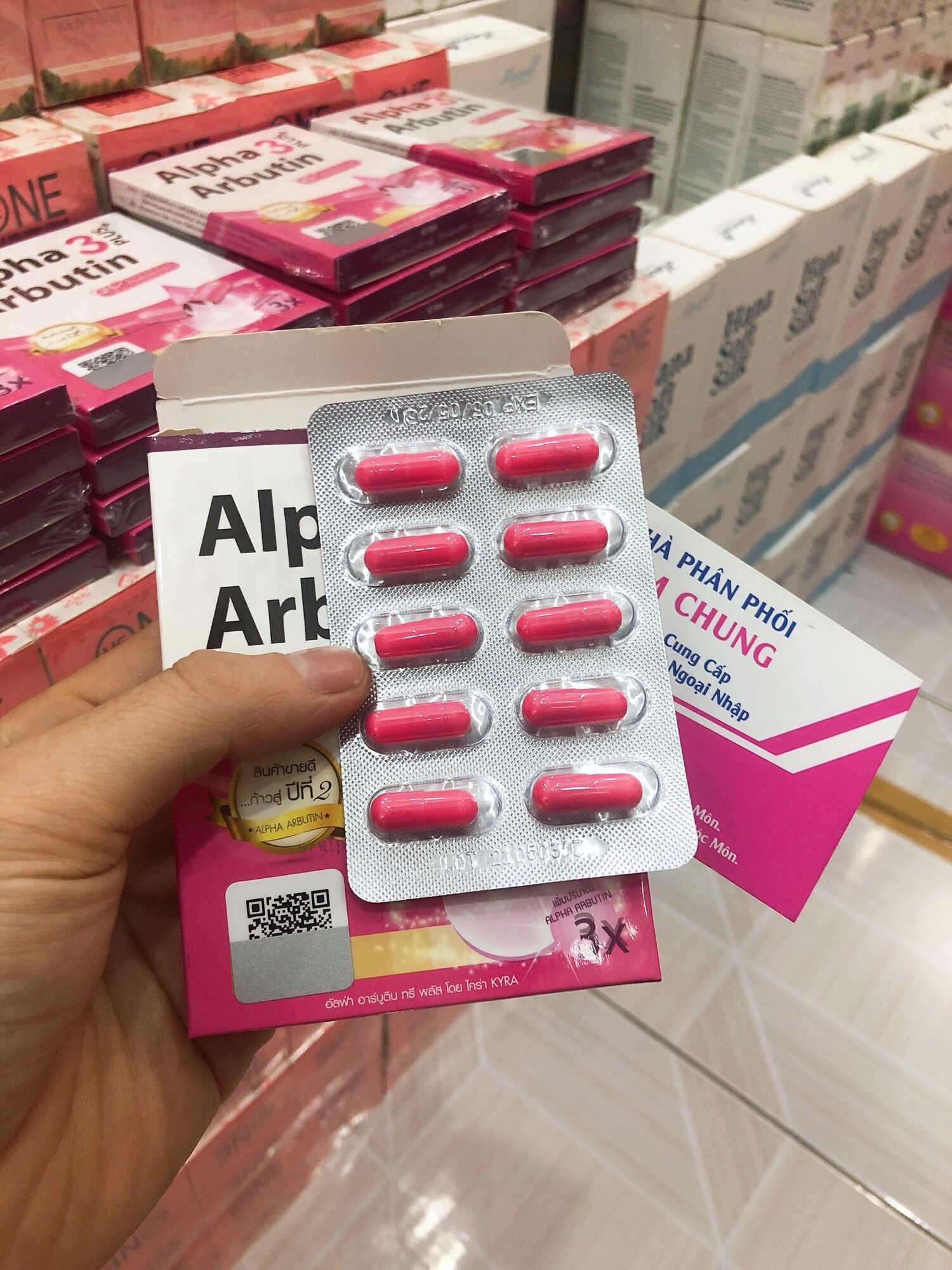 Vĩ 10 viên kích trắng Alpha Arbutin 3 Plus