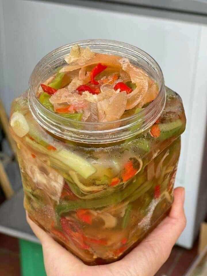 Hủ 1kg Vó bò, Gân bò ngâm rau tiến vua chua ngọt