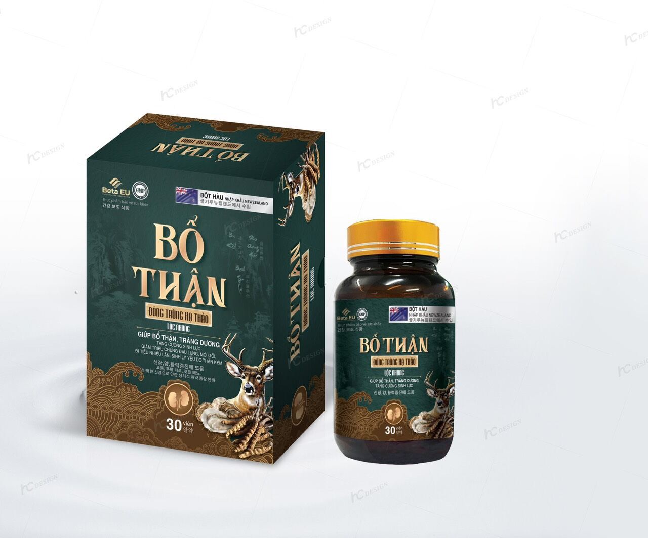 BỔ THẬN ( ĐÔNG TRÙNG HẠ THẢO, LỘC NHUNG Giúp bổ Thận tráng dương, tăng cường sinh lực, giảm triệu chứng đau lưng mỏi gối đi tiểu nhiều lần, sinh lý yéu do Thận kém) Hộp 30 viên