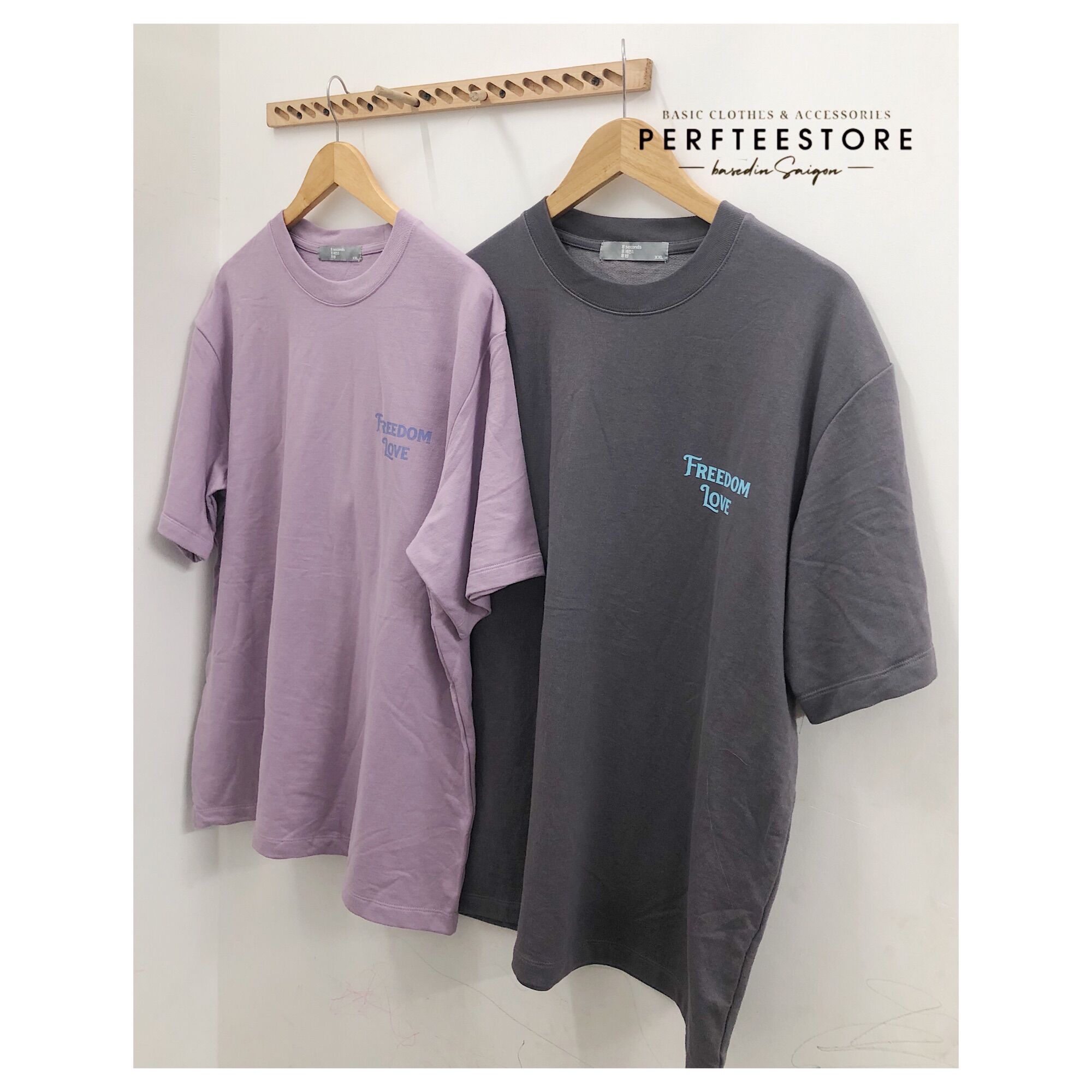 Áo thun 8seconds Freedom Love thun da cá form rộng Oversize • Perftee Store