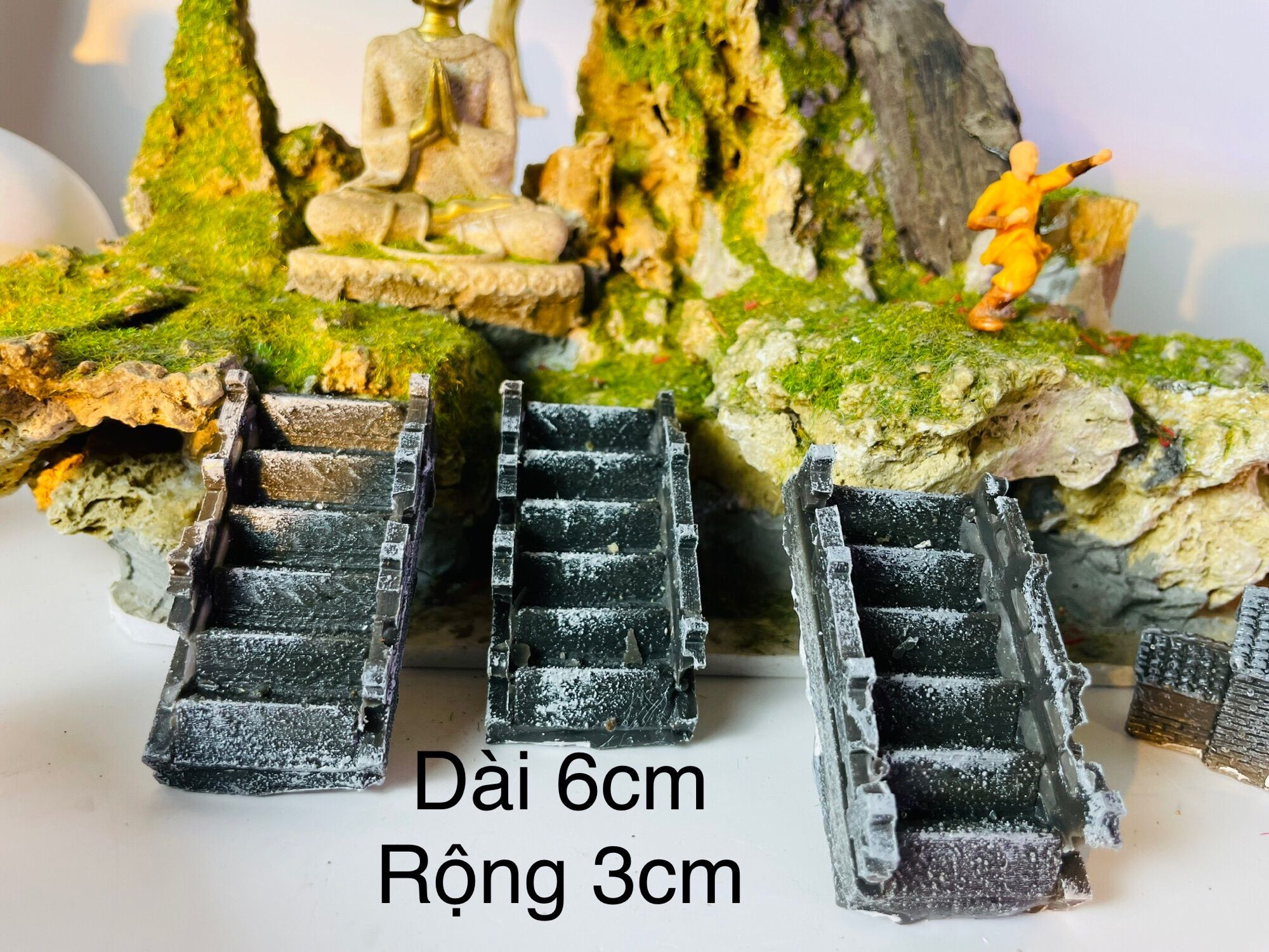Bậc thang ngắn B2 trang trí tiểu cảnh, non bộ, terrarium