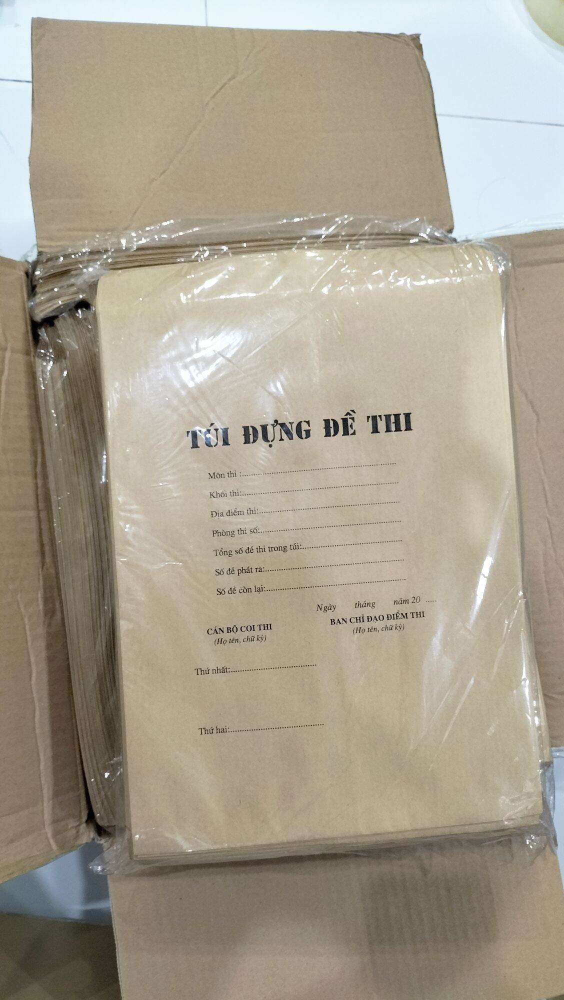 TÚI ĐỰNG ĐỀ THI (100 CÁI)