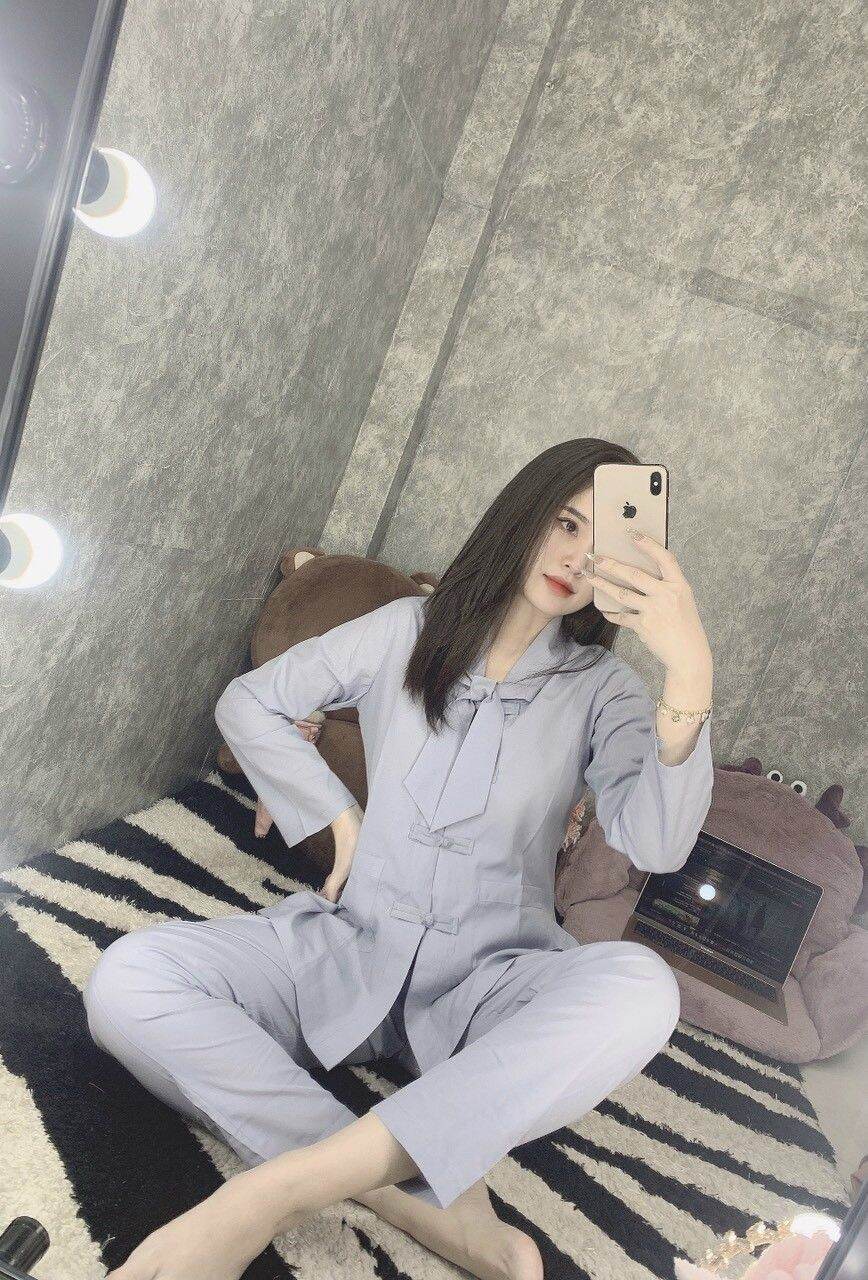 [HCM]Đồ lam đi chùa mẫu la hán nơ ( đủ màu)