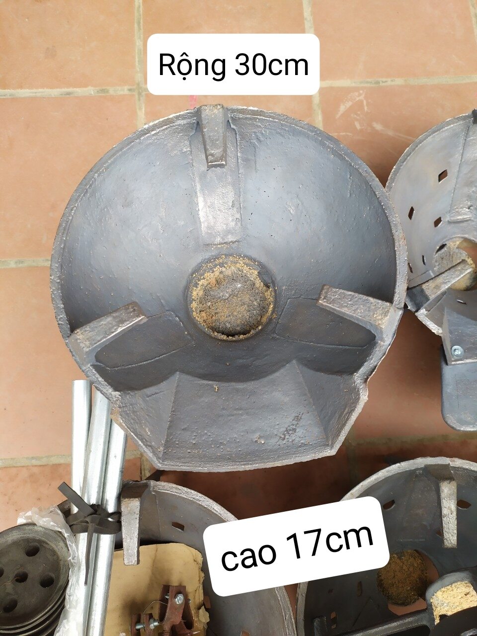bếp củi gang dày