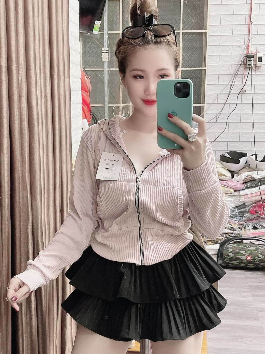 Áo khoác thun gân mịn freesize