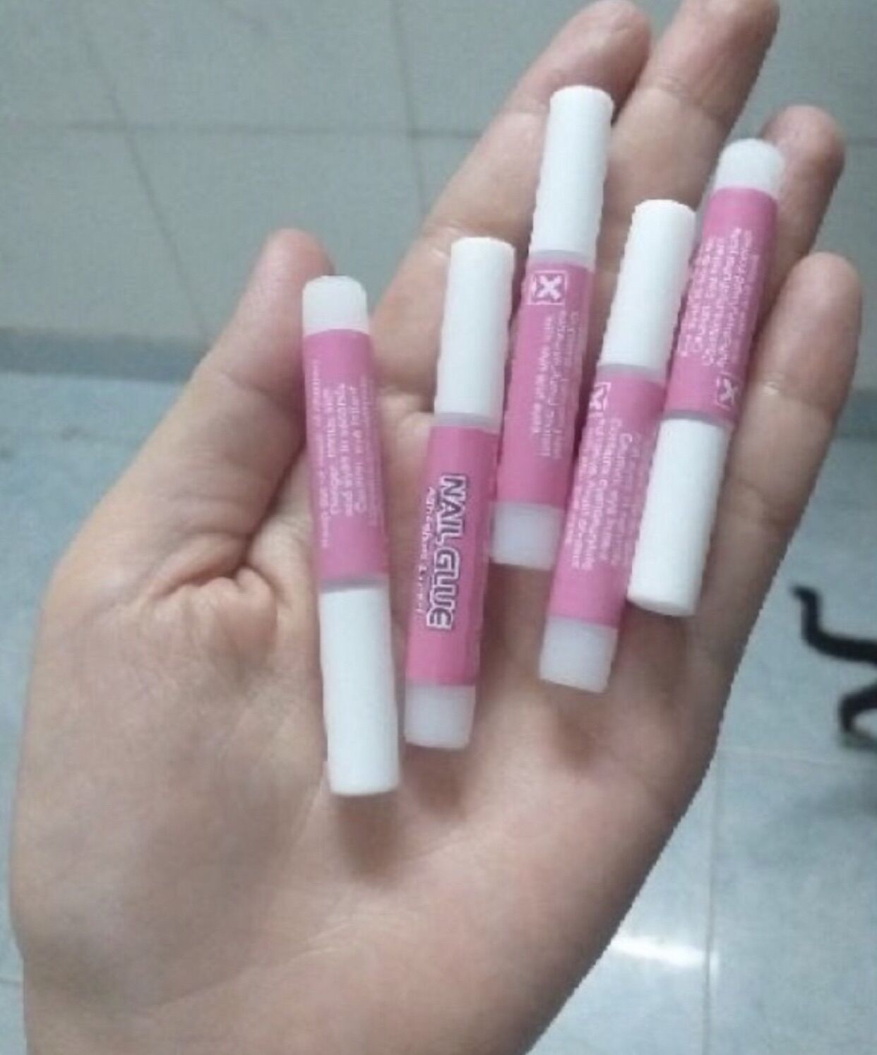 Móng úp chân - Nail box 24 móng sơn gel thủ công đính đá