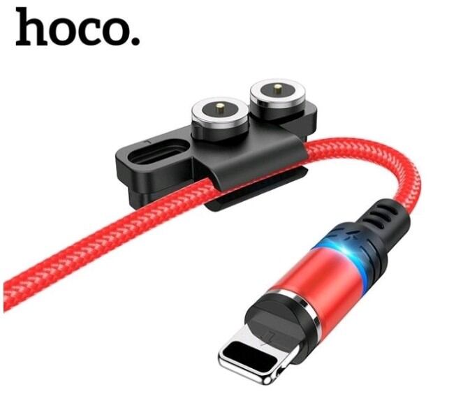 Cáp sạc nam châm 2A Hoco DU03 thay đổi 3 đầu Lightning/Type-C/Micro