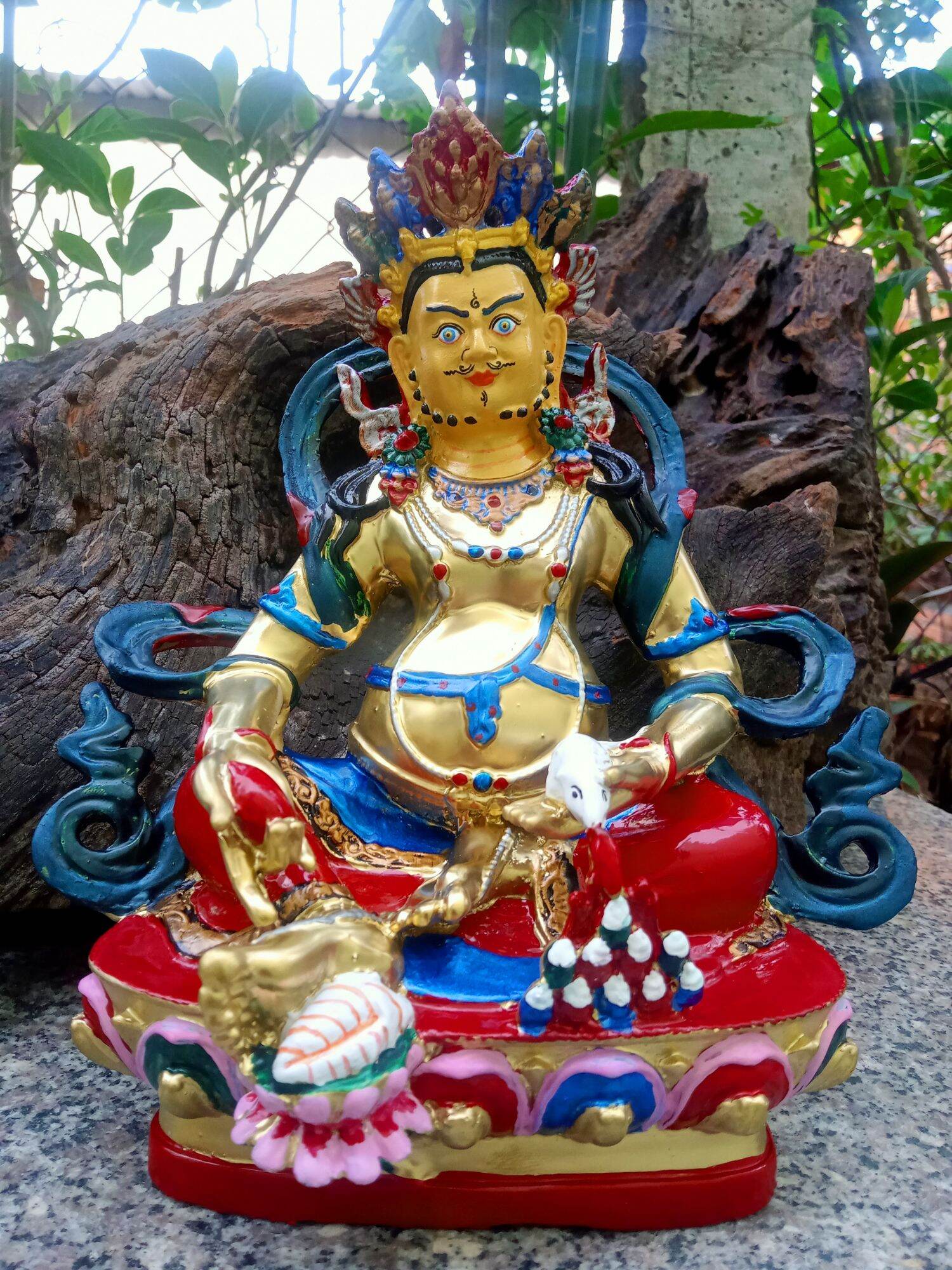 Hoàng Thần tài jambhala. tượng Phật 7cm và 14.5cm