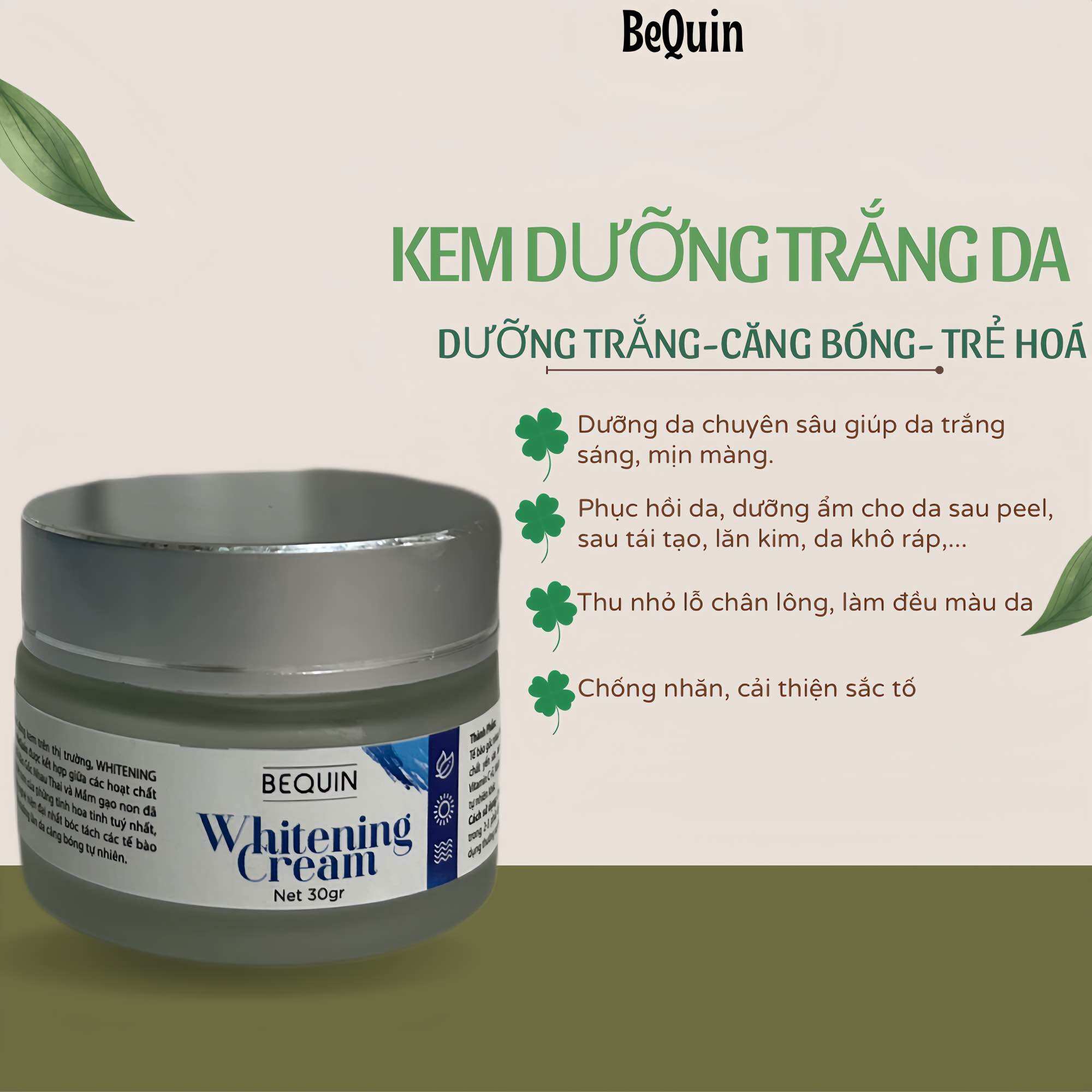 Kem dưỡng trắng da mờ thâm sạm ức chế sắc tố nám tàn nhang handmade