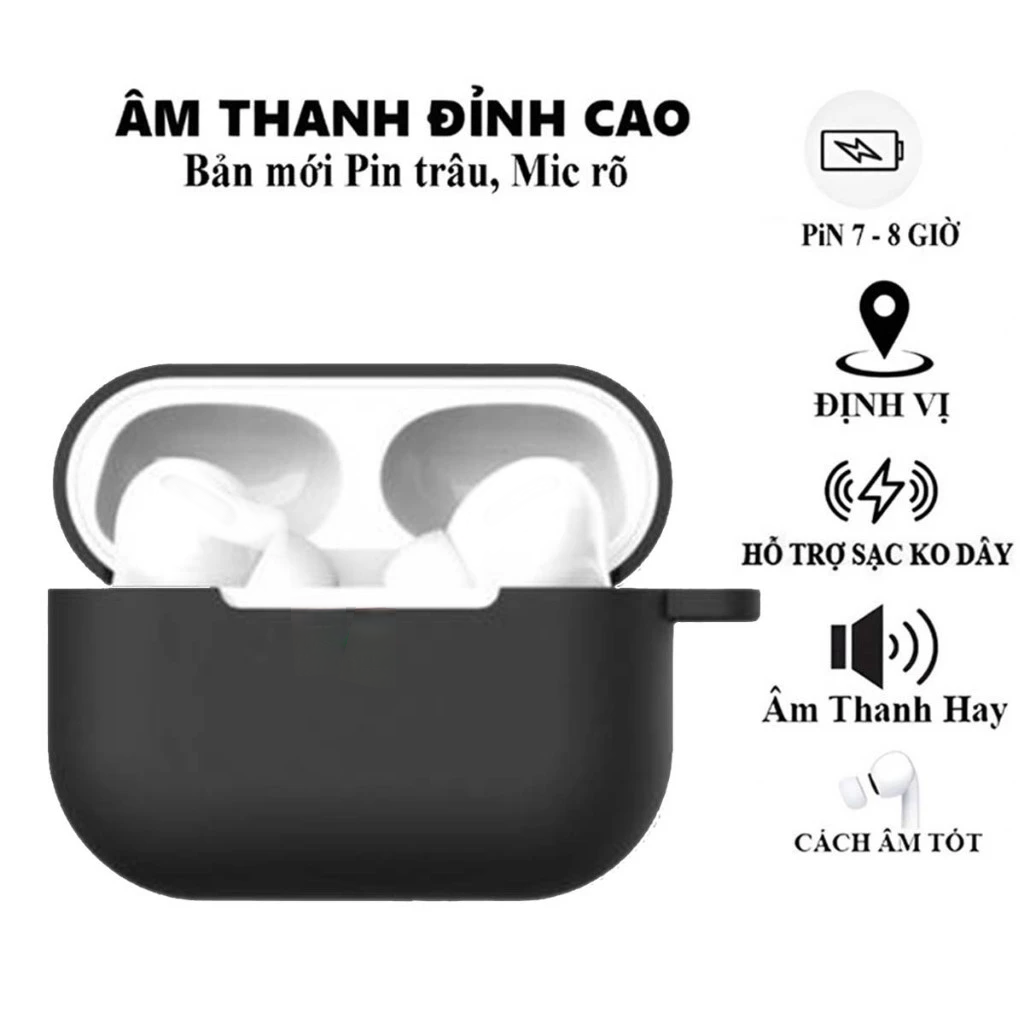 TAI NGHE A.P PRO HÀNG NHẬT ( TẶNG ỐP SILICON) HO TRỢ SẠC KHÔNG DÂY SIÊN ÂM CHỐNG ỒN ĐỊNH VỊ ĐỔI TÊN #tai nghe Bluetooth