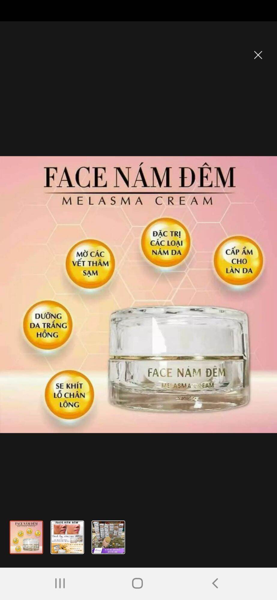 Kem face nám ncollagen sử dụng ban đêm