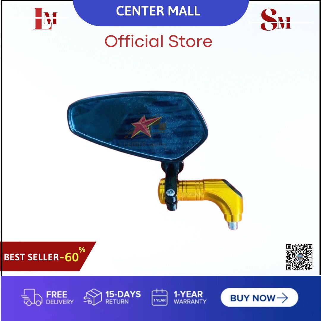 [ 1 cái màu vàng ] Gương gù chân vát CRGi gắn chân kính FULL CNC gương chiếu hậu xe máy