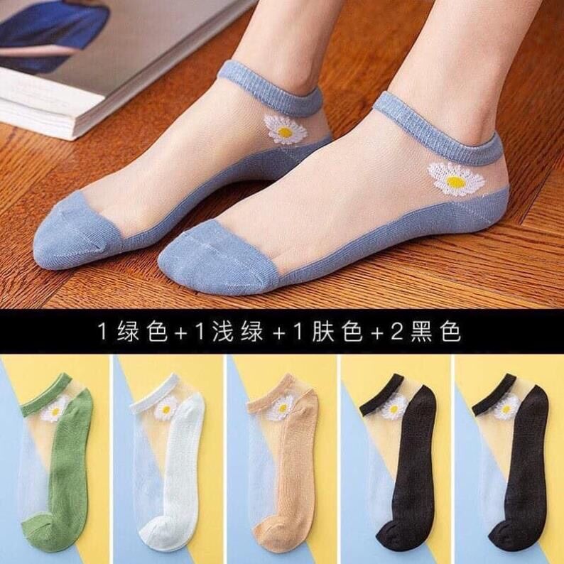 TẤT COMBO 10 đôi GIẤY HOA CÚC NỮ