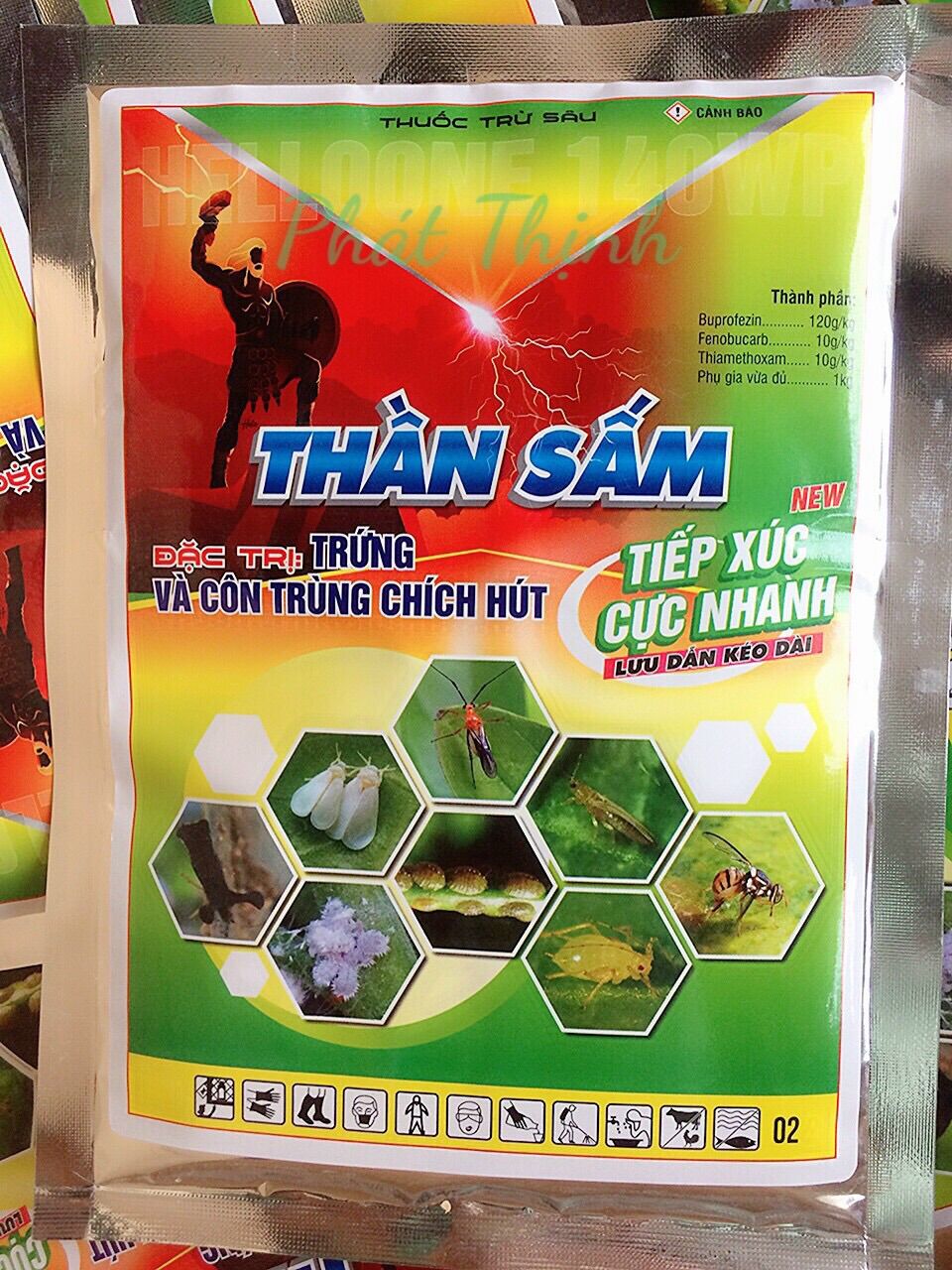 100 Gram Diệt Trứng và Rầy Xanh, Rệp Chích Hút Lưu Dẫn Kéo Dài Phòng Trừ Trên Cây Khổ Qua, Sầu Riêng, ổi, Cây ăn Trái