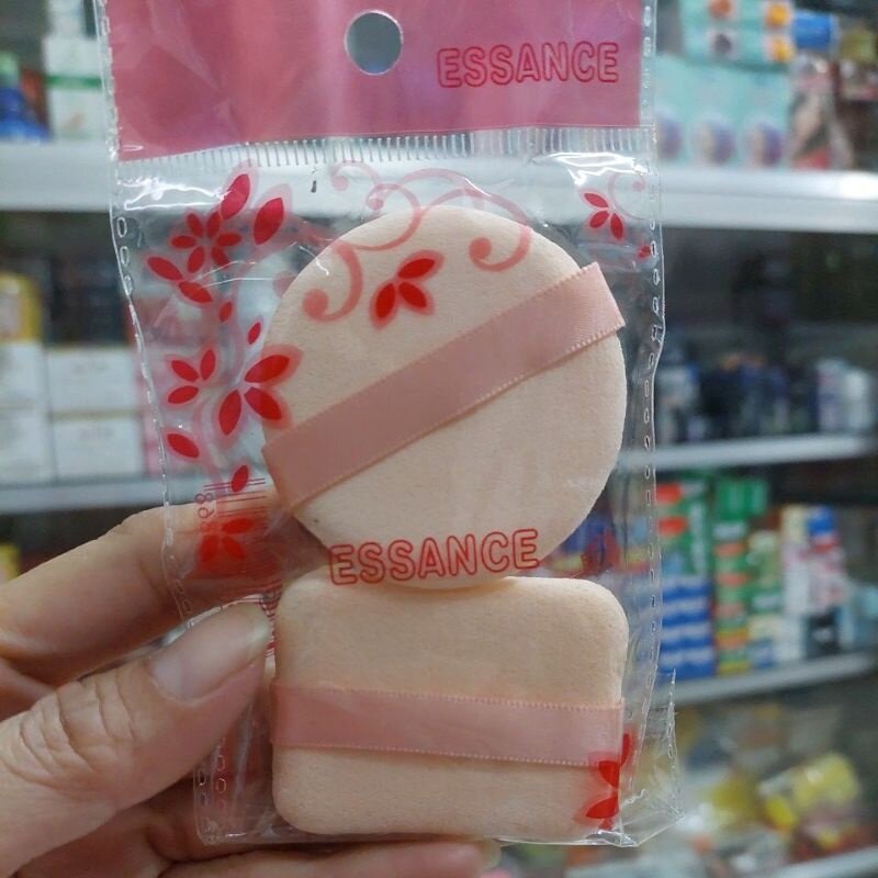 Gói 2 miếng bông phấn trang điểm essance nhỏ gọn,đánh phấn chuẩn mịn