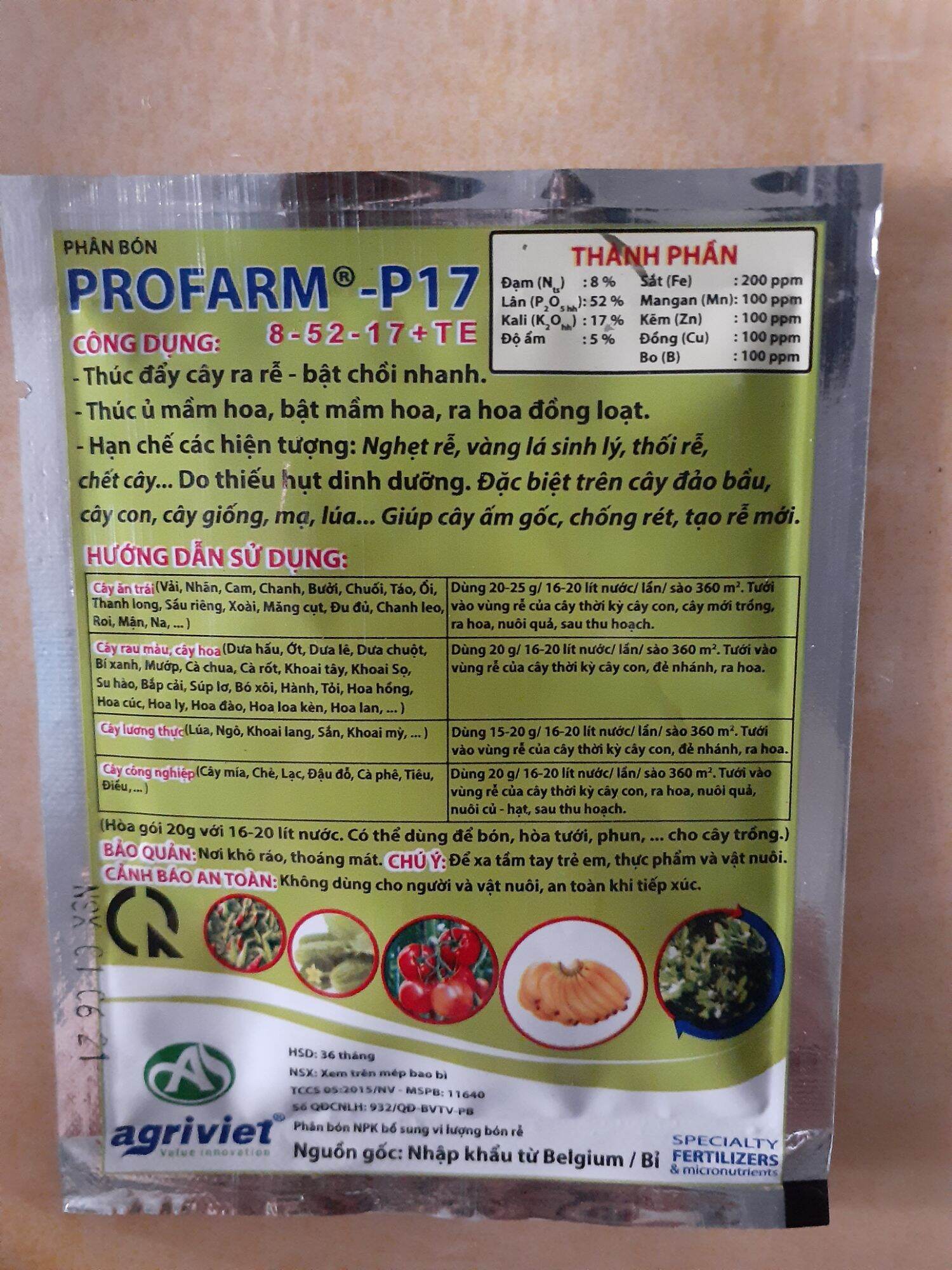 PHÂN BÓN KÍCH RỄ PROFARM- P17 GÓI 20GR