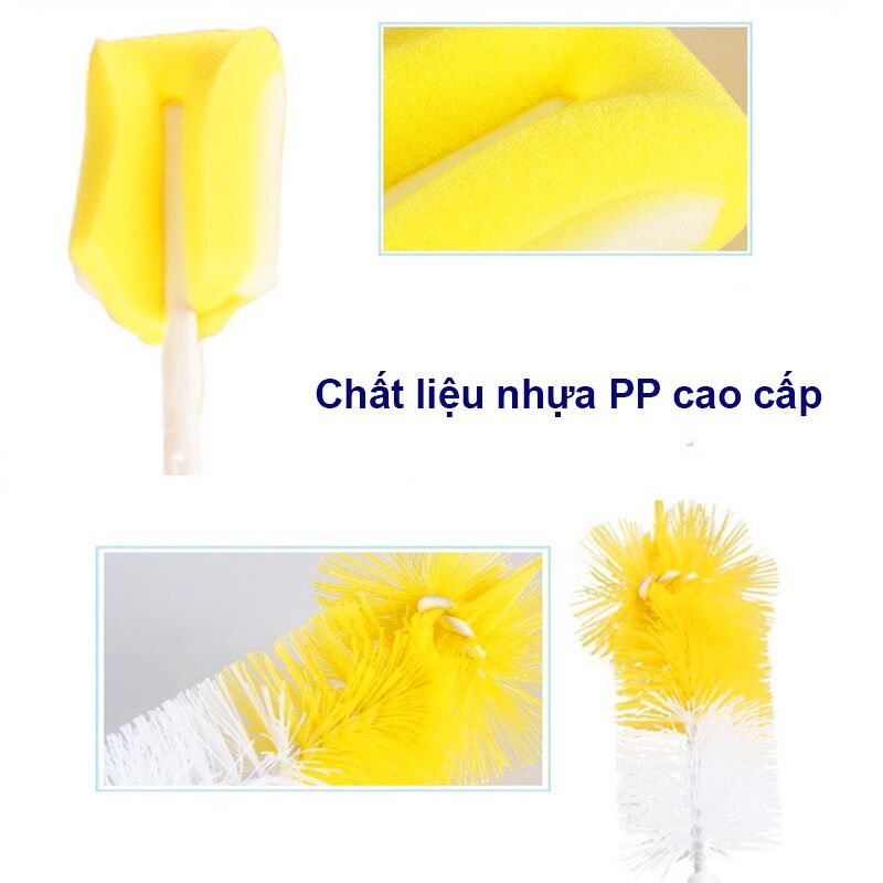 Cọ rửa bình sữa 5 chi tiết xoay 360 độ