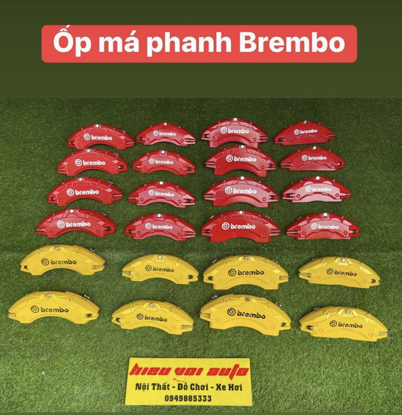 Ốp má phanh brembo bas gài chất liệu nhôm