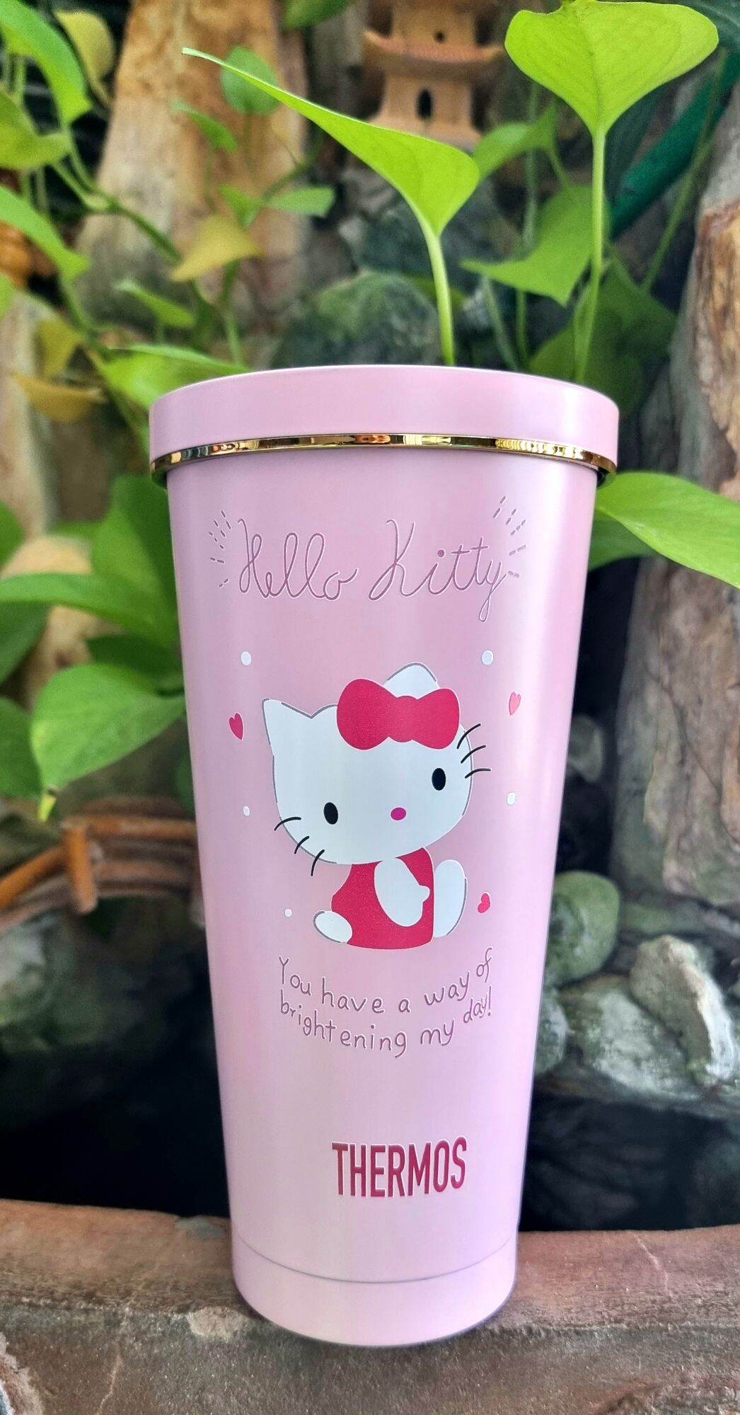 Ly giữ nhiệt Hello Kitty 750ml, mua 1 được 5 (Ly + ống hút+Cọ vệ sinh + nút silicon chống tràn+ nắp đậy ống hút siêu cute)