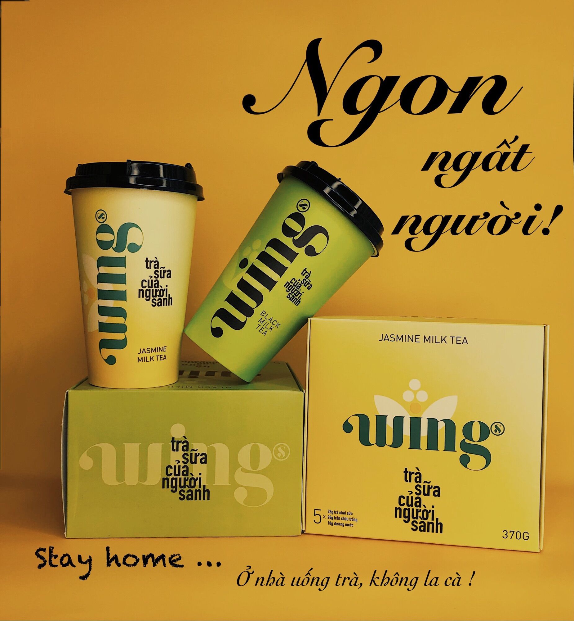6 cốc trà sữa Wings mix 2 vị