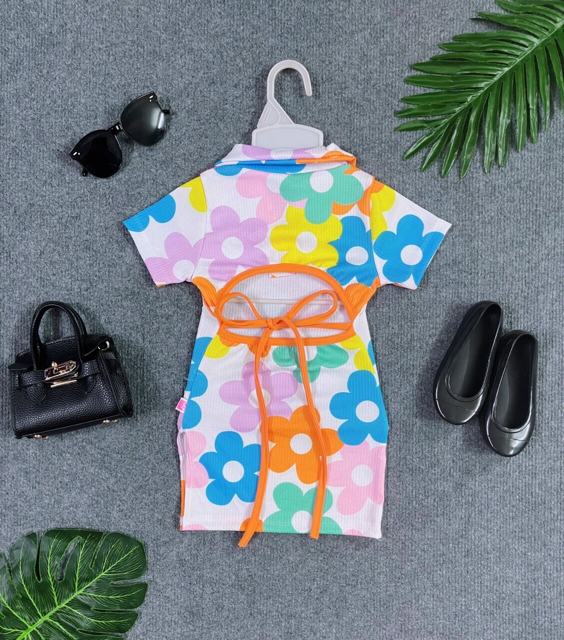 Đầm Body Chất Thun Cotton Co Giãn Bé Gái