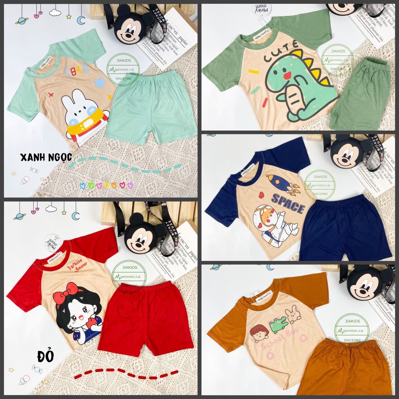 ☘️☘️bộ minky mom cộc tay cực xinh☘️☘️