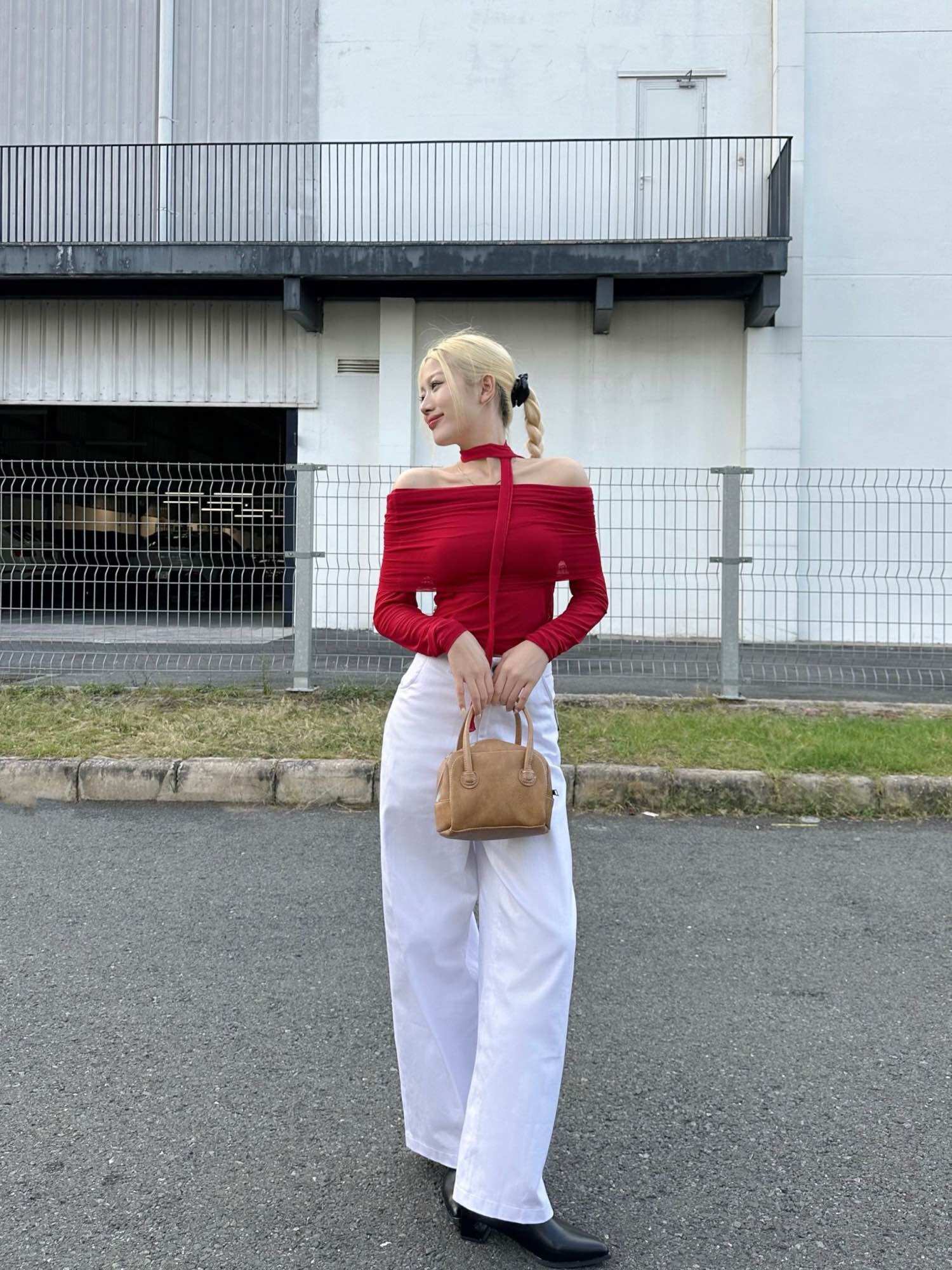 Quần kaki trắng ống rộng basic DANBY Pant