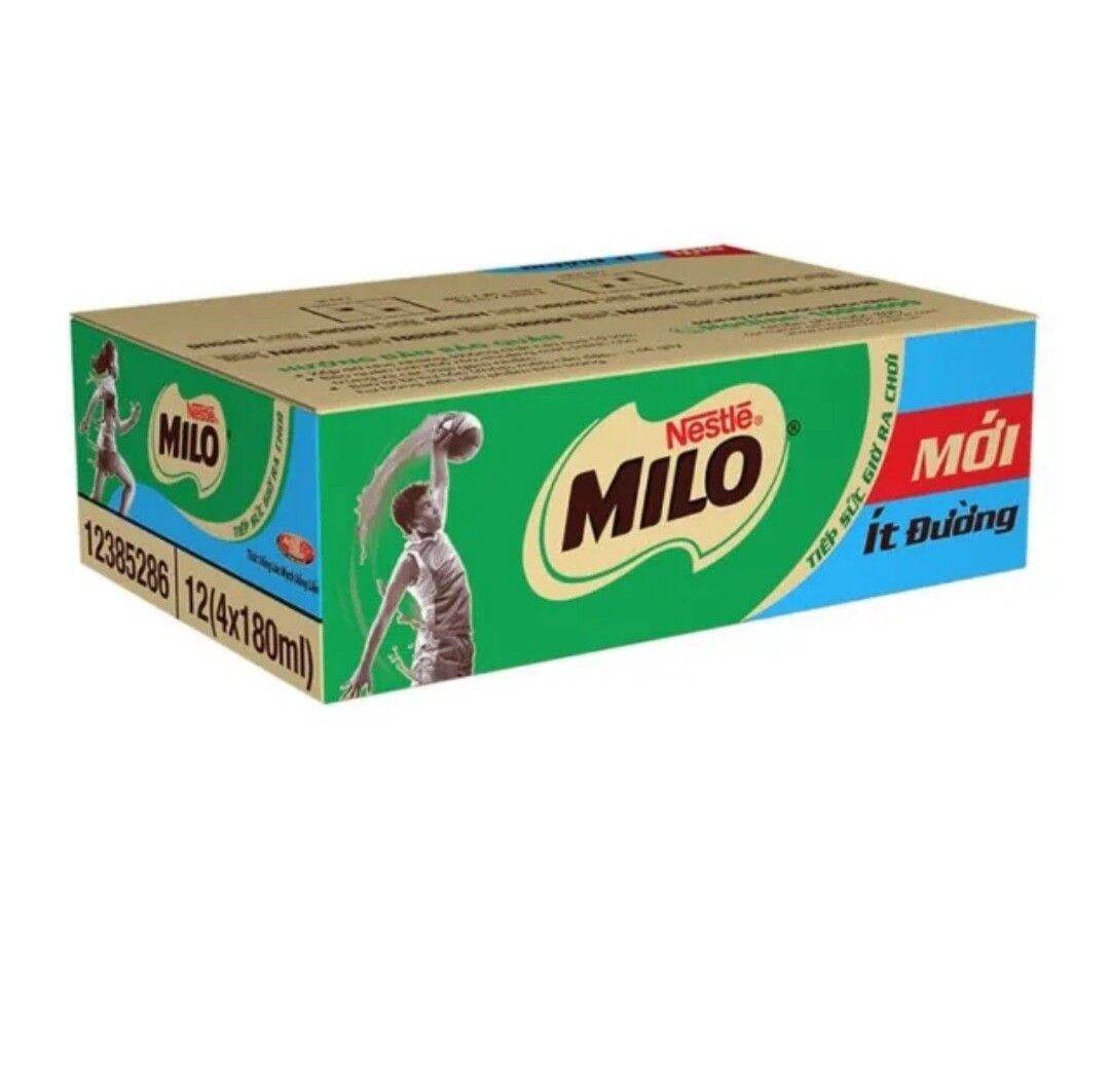 Sữa milo 180ml có đường và ít đường
