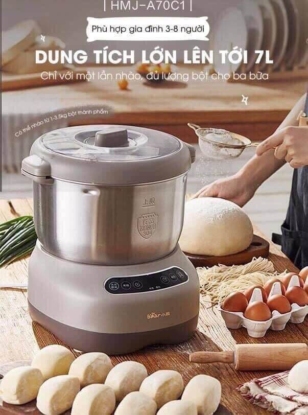 Máy nhào bột đa năng Bear 3.5L, 5L, 7L