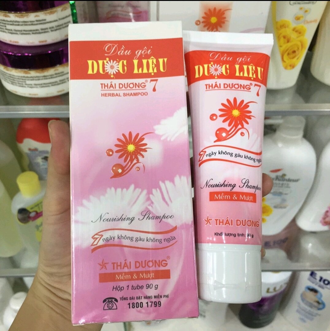 Tuýp dầu gội dược liệu thái dương 7 dung tích 90g.