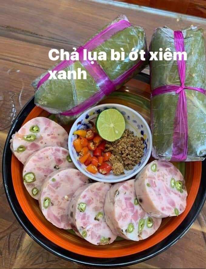 CHẢ LỤA Bì ớt xiêm  1kg/2đòn.