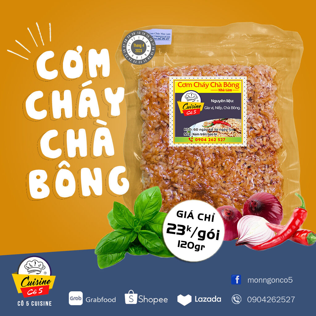 Cơm cháy chà bông ngon nhà làm
