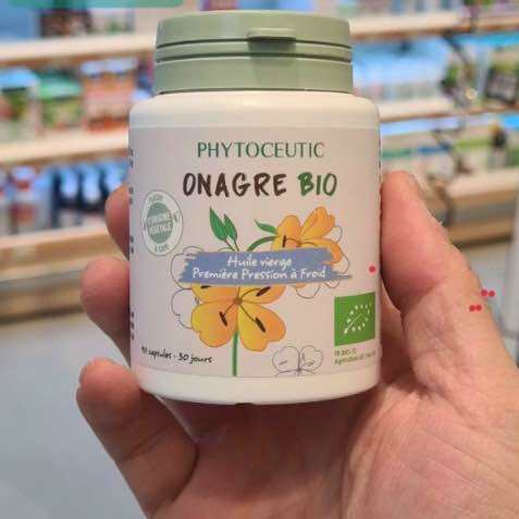 Tinh dầu hoa anh thảo hữu cơ (hàm lượng cao) 1500mg Huile Onagre Bio Phytoceutic, Pháp, 90 viên