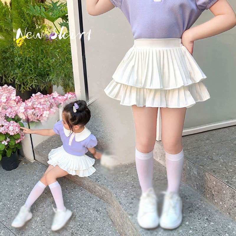 Chân váy xoè dập ly phong cách hàn quốc siêu đáng yêu cho bé gái