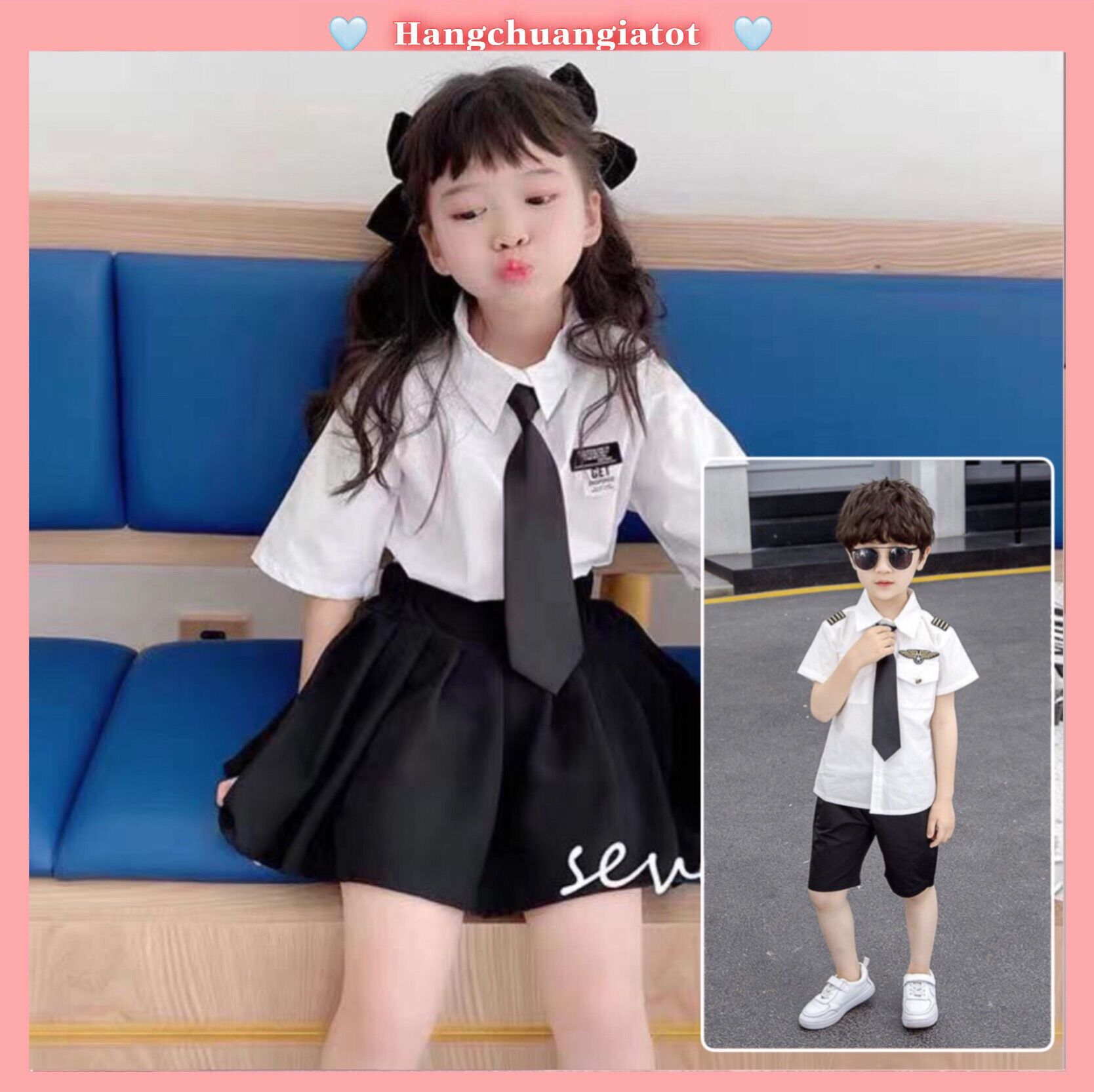 Cà vạt thắt sẵn dành cho trẻ em dễ mix đồ siêu xinh dễ thương