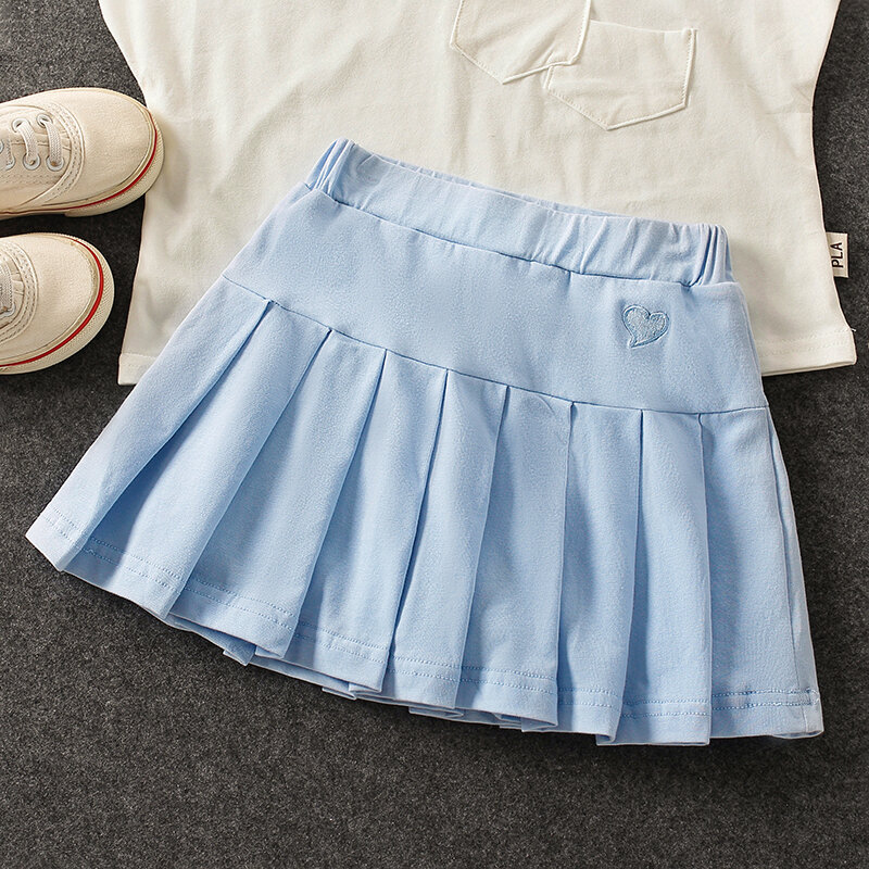 Quần váy xếp ly dễ phối đẹp váy cotton trẻ em chân váy mẫu mỏng bé gái trẻ em lớn nhỡ