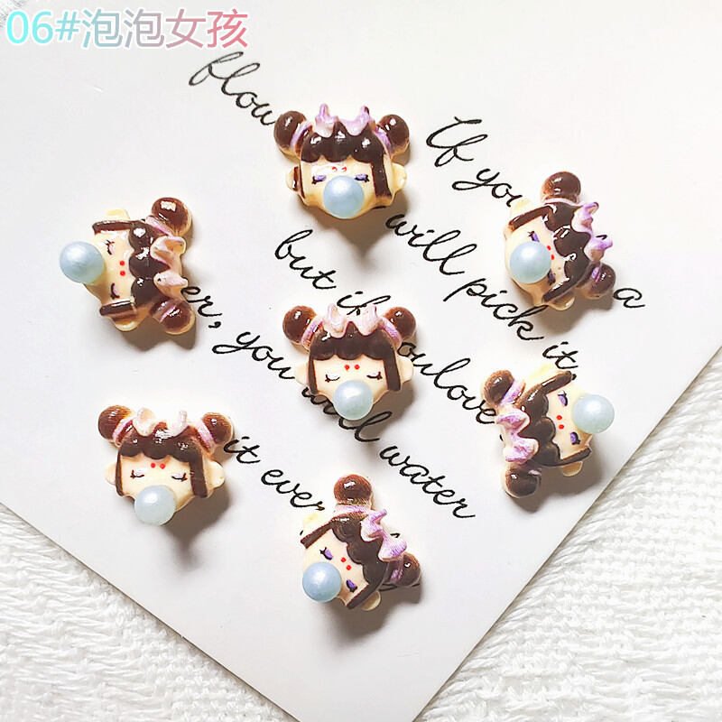 SET 10 charm nail mẫu cô gái