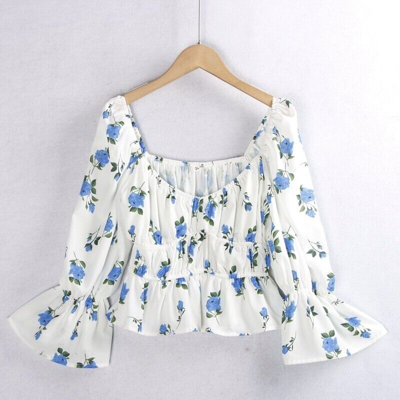 BIGSIZE Áo peplum hoa lụa mềm 60-80kg