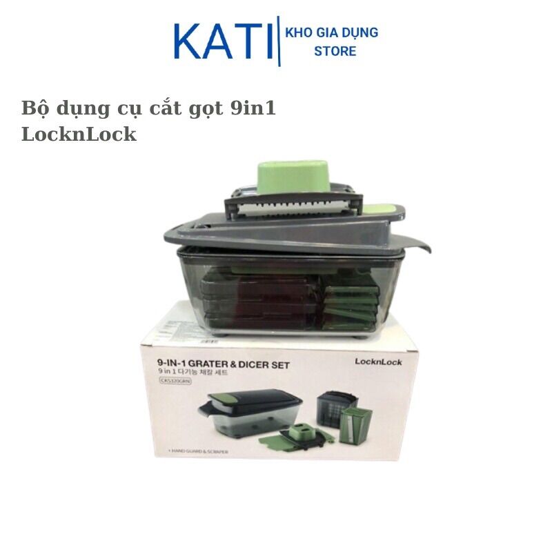 Bộ dụng cụ cắt gọt rau củ quả đa năng lock&lock cks320grn