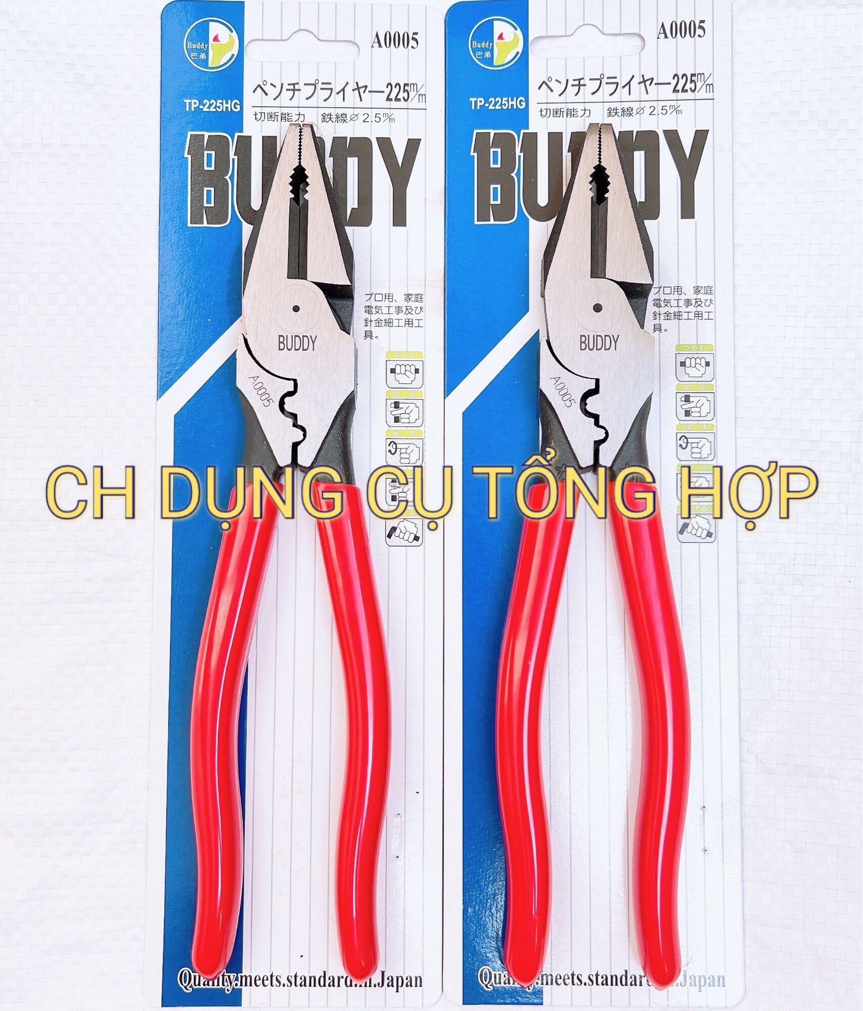 Kềm điện có bấm cos Cao Cấp Chính Hãng Buddy A0005  Kìm bằng Kìm điện