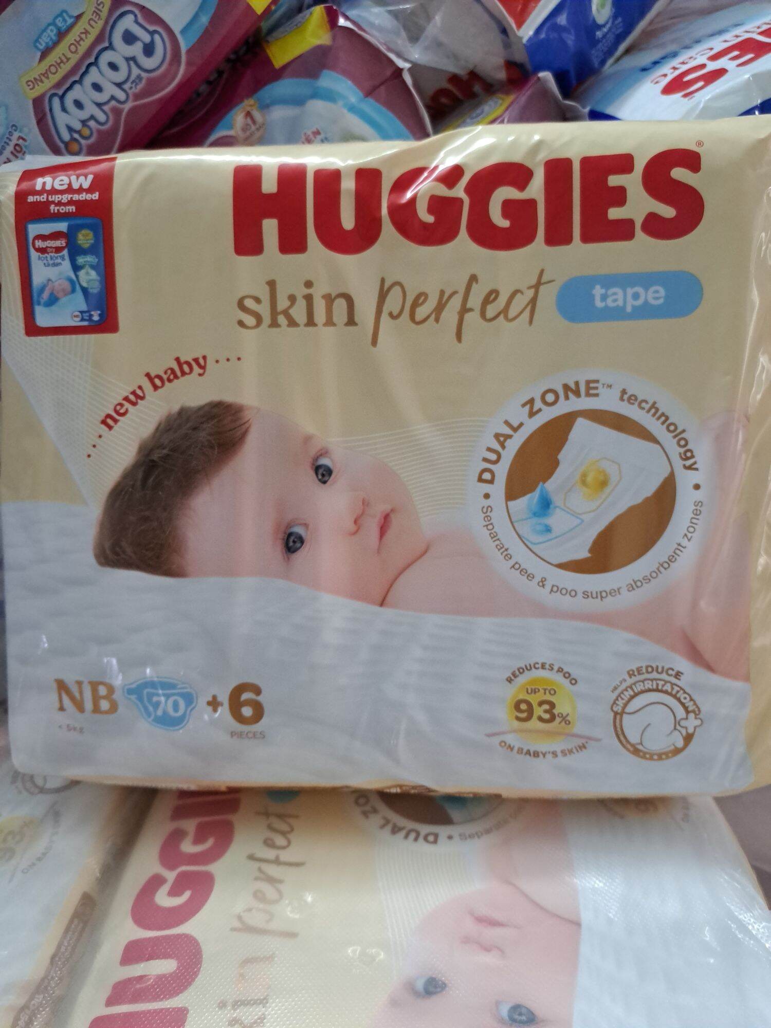 TÃ DÁN HUGGIES perfect NB70+6 be <5kg