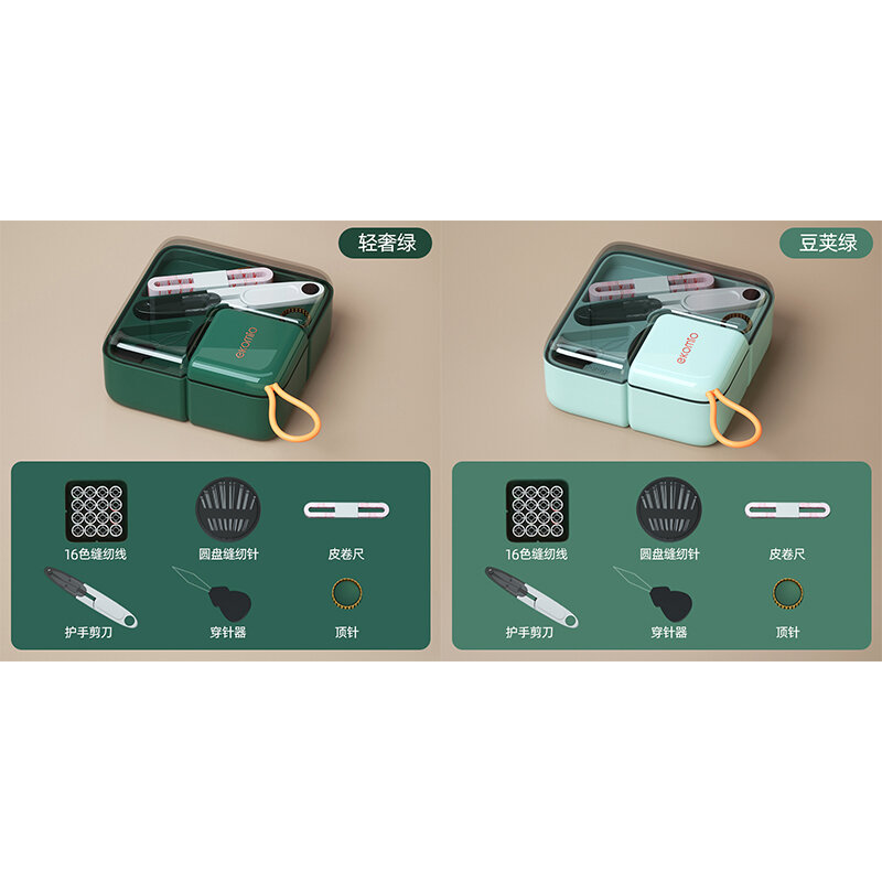 Hộp kim chỉ gia dụng thực dụng túi kim chỉ tiện mang theo dụng cụ may quần áo mini dụng cụ thần thánh bộ kim khâu áo chất lượng cao cấp