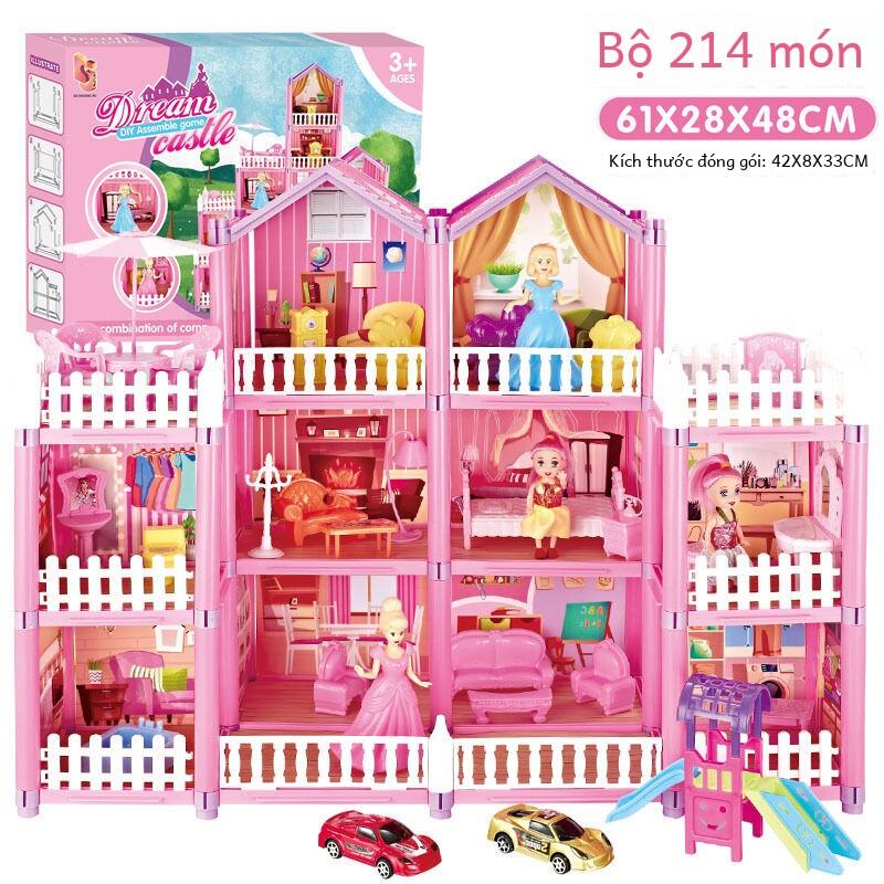 Lâu Đài Công Chúa Barbie Nhà Búp Bê Hội Trẻ Em Nhà Chơi Đồ Chơi Giáo Dục Quà Tặng Sinh Nhật Cho Bé Gái Nhà Nhập Vai Giả Vờ Chơi