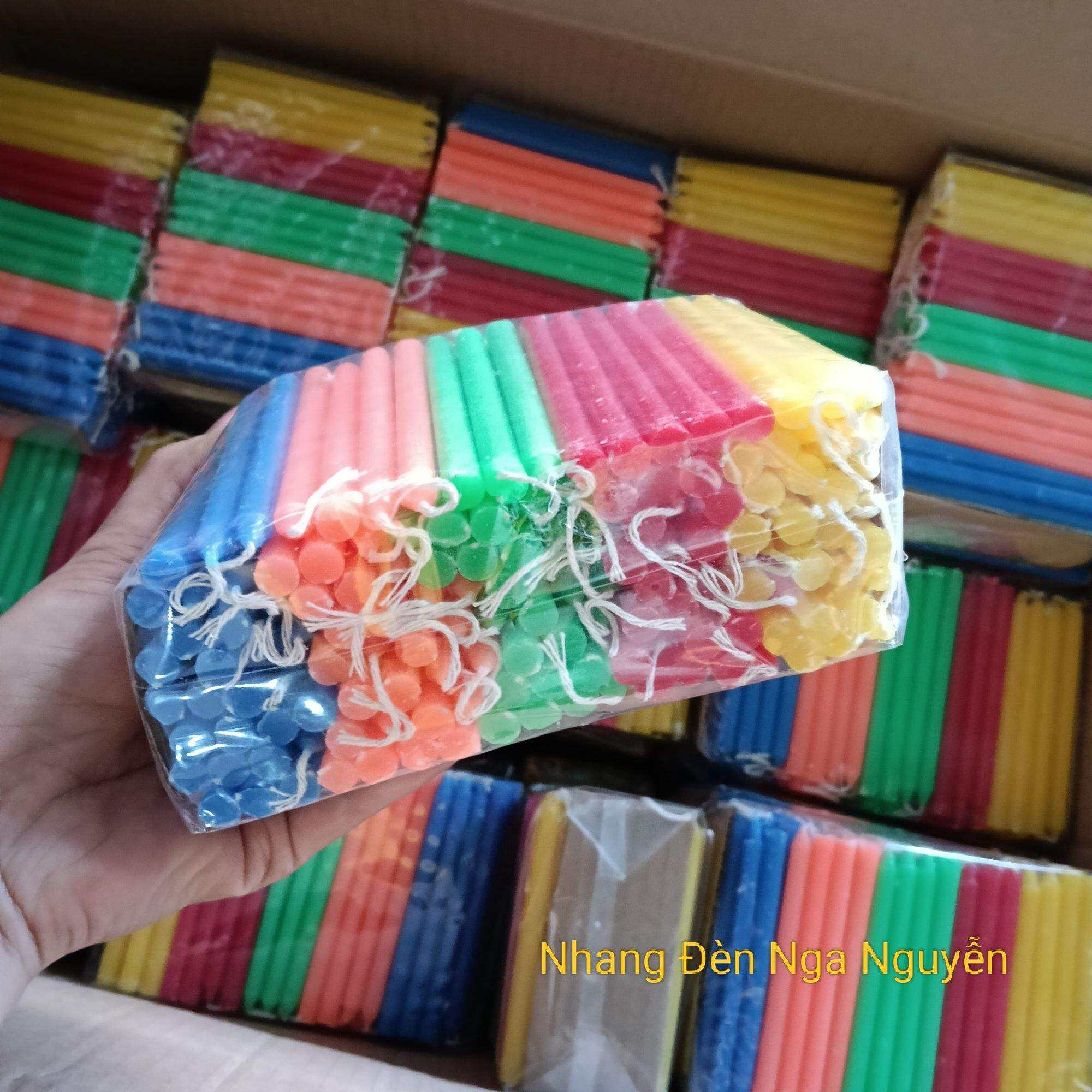 Đèn cầy thắp lồng đèn Trung Thu nhiều màu/Nến nhỏ cúng sao 200-500 gram