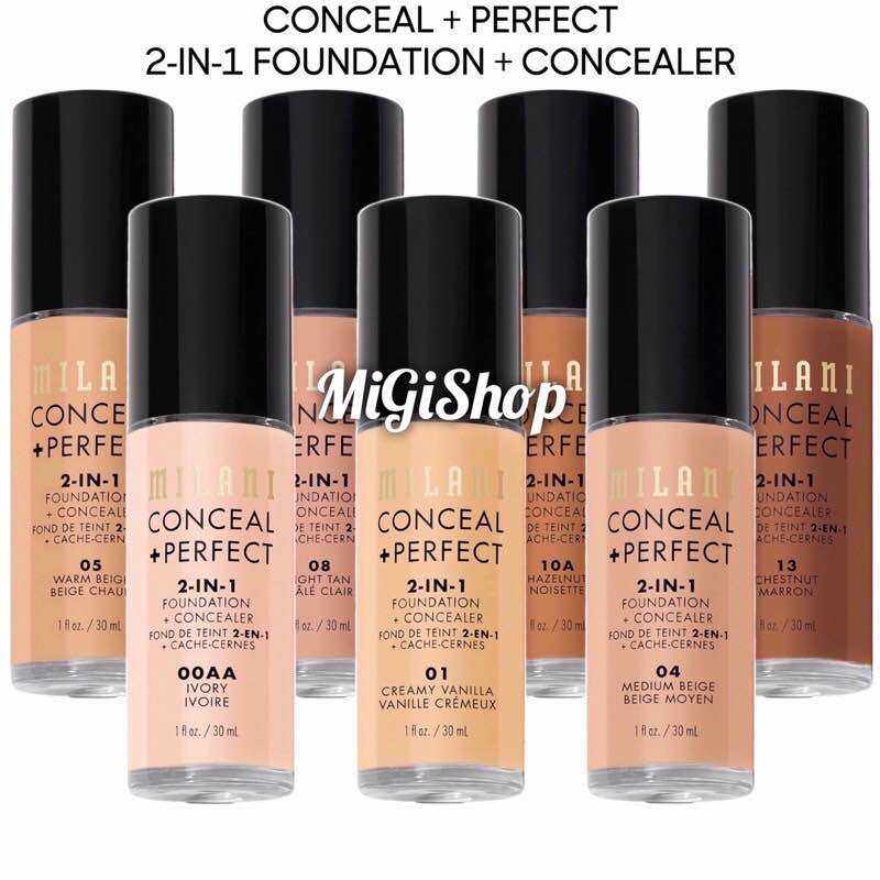 Kem Nền Milani Conceal + Perfect 2in1 Foundation Concealer 30ml
